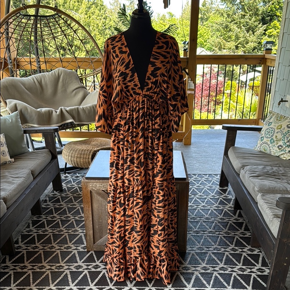 S.N. Moda | Silk Blend Maxi Dress